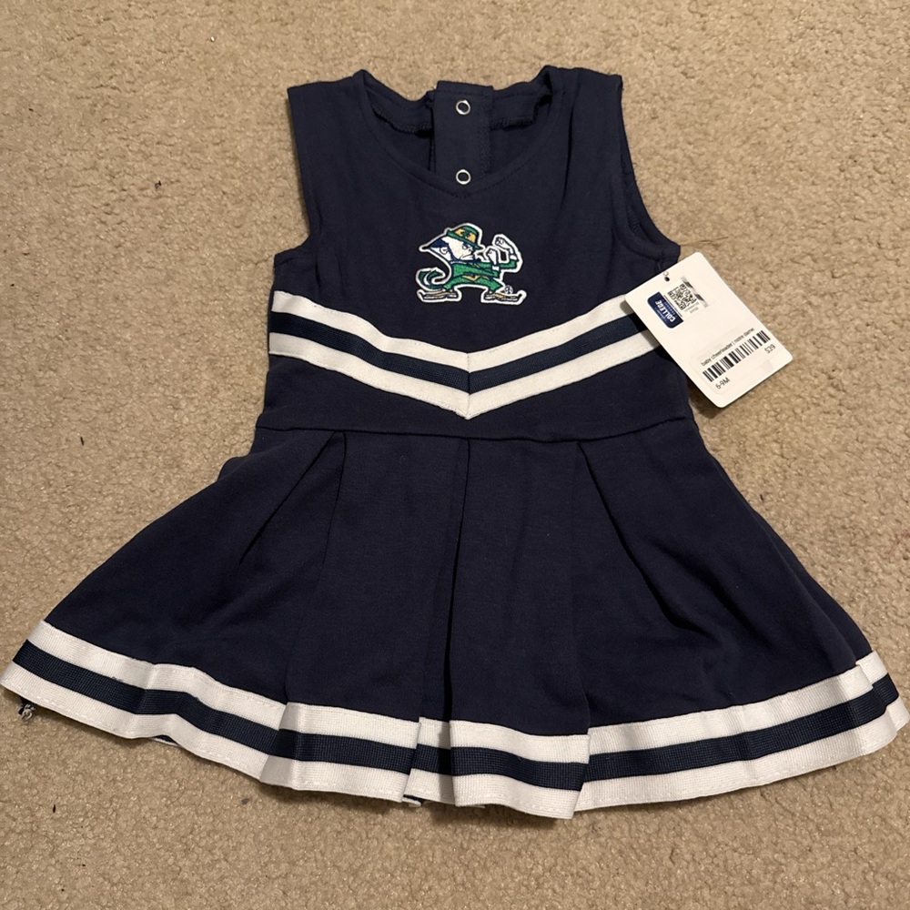 Navy Blue Cheerleader Dress with Logo